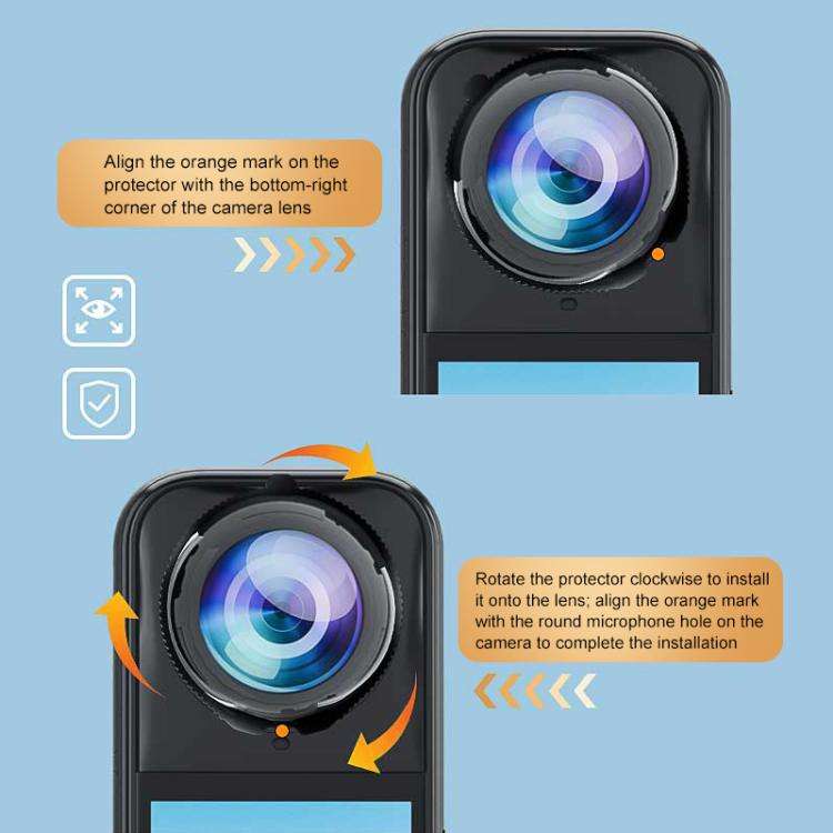 For Insta360 X5 PULUZ Standard Rotation PC Lens Guard  Protective Cover (Transparent)