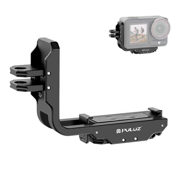For DJI Osmo Action 5 Pro / 4 PULUZ Vertical Horizontal Shooting Quick Release Metal Magnetic L B...
