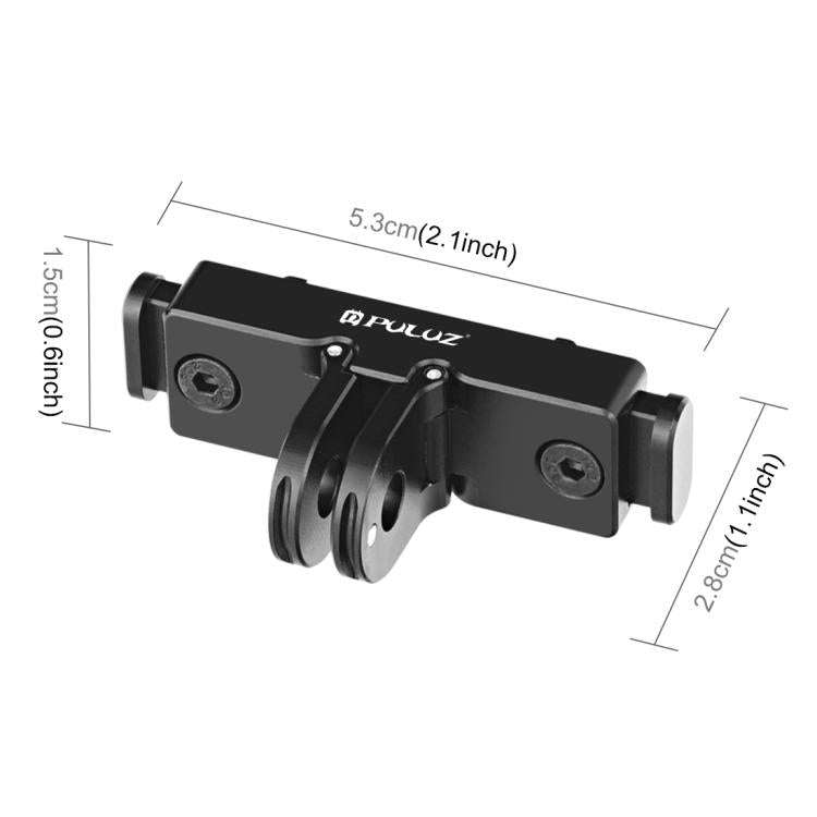 For Insta360 X5 / Ace Pro / Pro 2 PULUZ Aviation Aluminum Quick Release Base Adapter Bracket (Black)