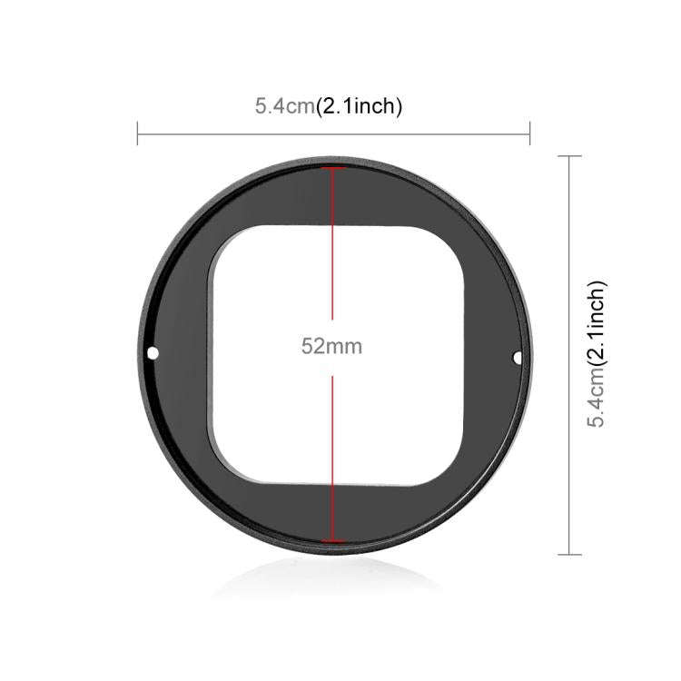 For Insta360 Ace Pro 2 PULUZ 52mm UV Lens Filter Adapter Ring with Lens Cover (Black)