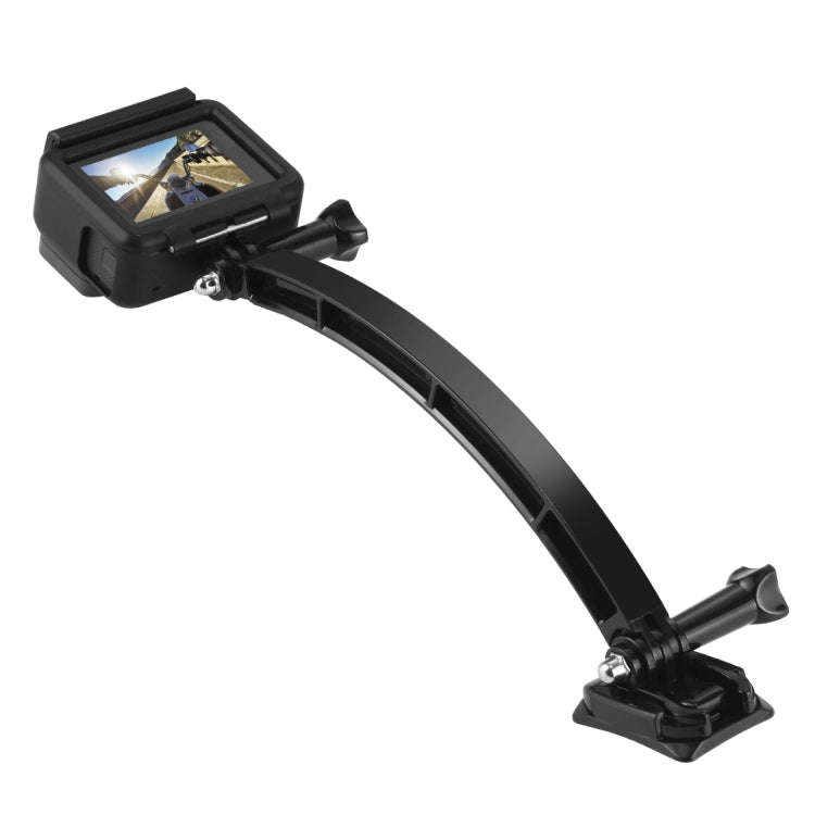 PULUZ Outdoor Motorcycle Cycling Helmet Extension Arm Set for PULUZ Action Sports Cameras Jaws Fl...