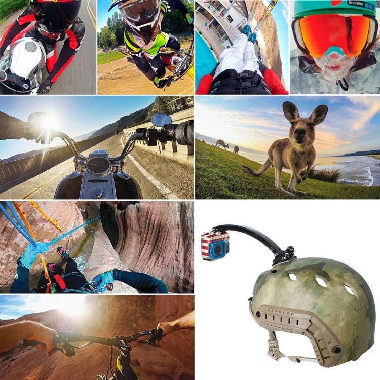 PULUZ Outdoor Motorcycle Cycling Helmet Extension Arm Set for PULUZ Action Sports Cameras Jaws Fl...