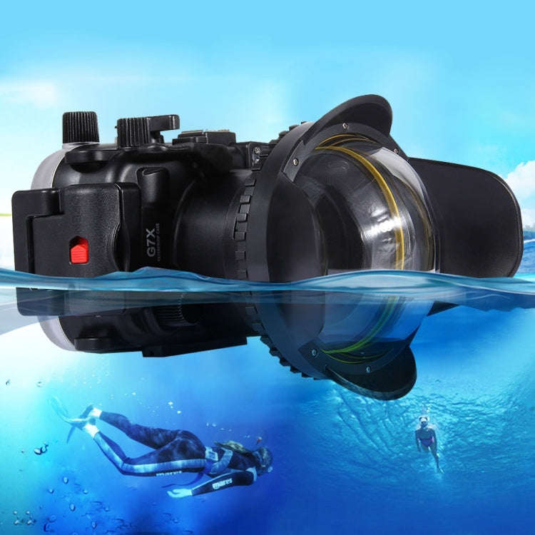PULUZ 0.7X~0.8X Amplification Optical Fisheye Lens Shade Wide Angle Dome Port Lens for Underwater...