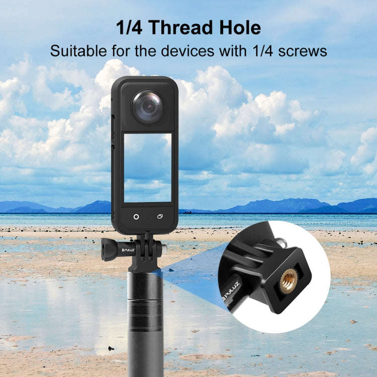 For Insta360 X3 PULUZ ABS Protective Frame with  Adapter Mount & Screw(Black)
