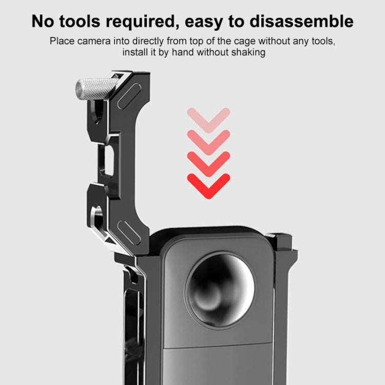 For Insta360 X3 PULUZ Metal Protective Cage Rig Housing Frame with Expand Cold Shoe Base & Tripod...