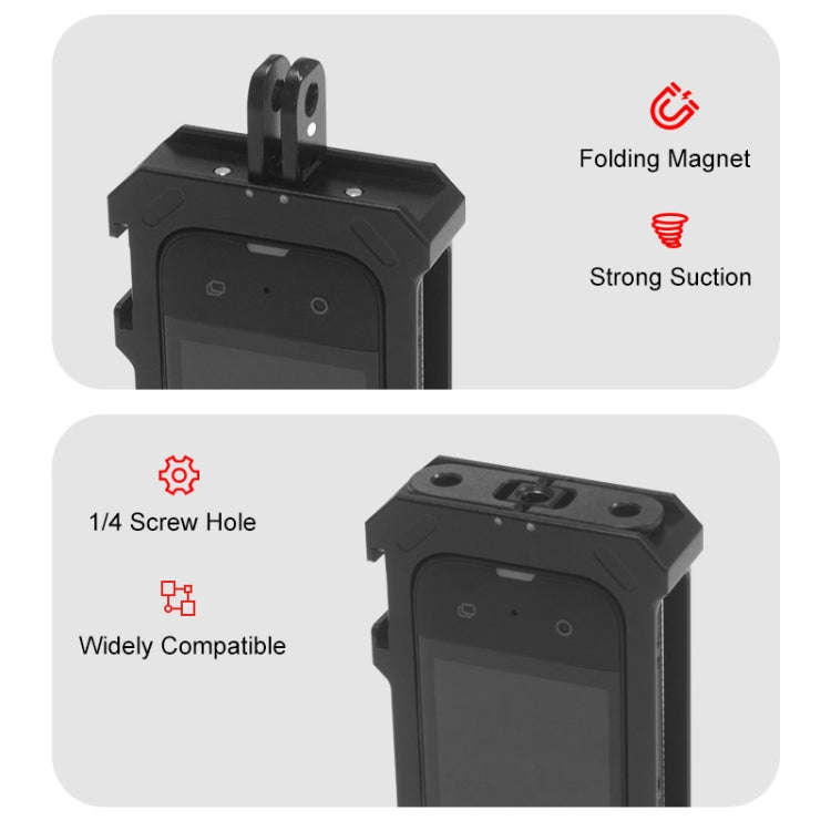 For Insta360 X3 PULUZ Metal Protective Cage Rig Housing Frame with Expand Cold Shoe Base & Tripod...