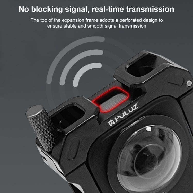 For Insta360 X3 PULUZ Metal Protective Cage Rig Housing Frame with Expand Cold Shoe Base & Tripod...