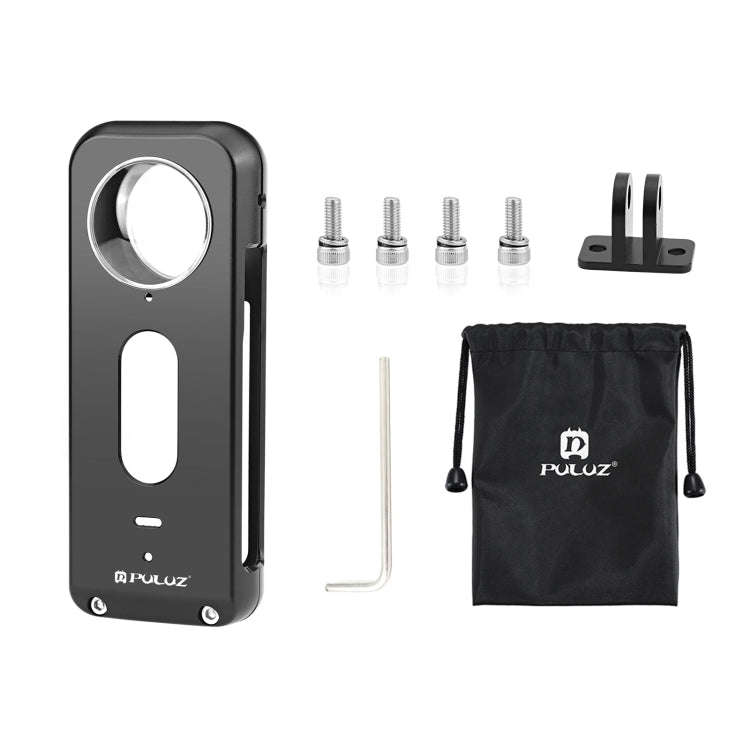 For Insta360 X3 PULUZ Metal Protective Cage Rig Housing Frame with Lens Protector(Black)