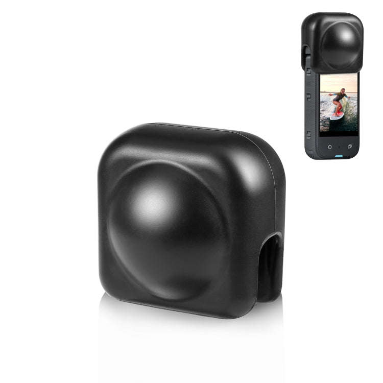 For Insta360 X3 PULUZ Silicone Protective  Lens Cover(Black)