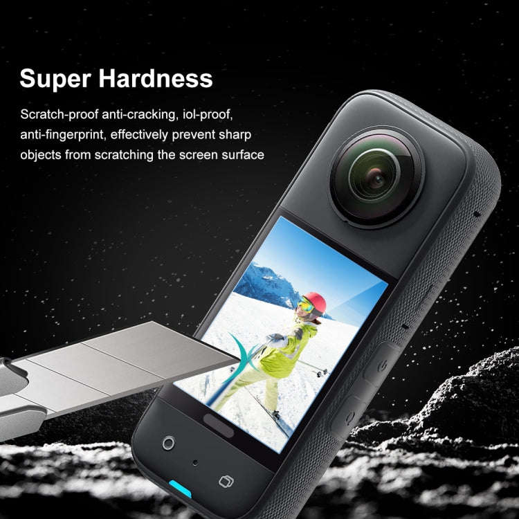For Insta360 X3 PULUZ 2pcs Curved  HD Screen Film(Transparent)