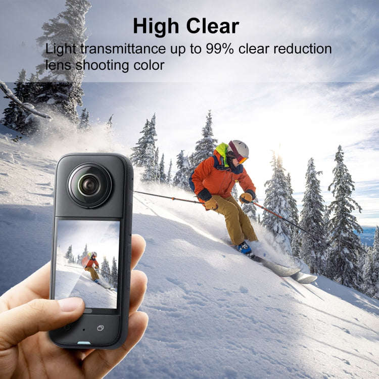 For Insta360 X3 PULUZ 2pcs Curved  HD Screen Film(Transparent)