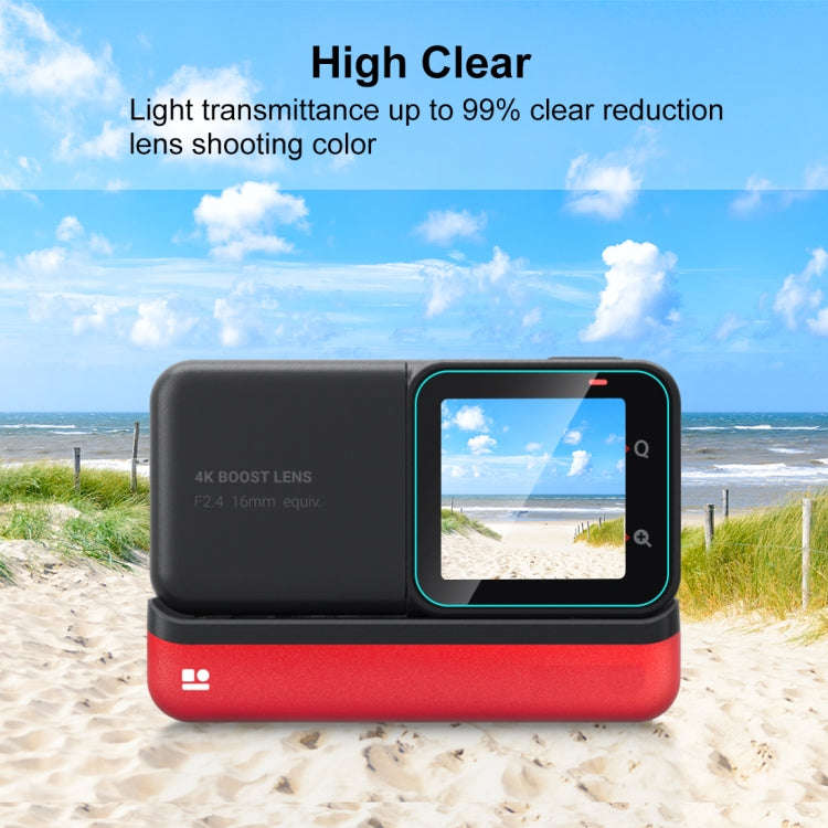 For Insta360 One RS PULUZ 3 in 1 Screen + 4K Lens + Leica Lens Tempered Glass Film(Transparent)