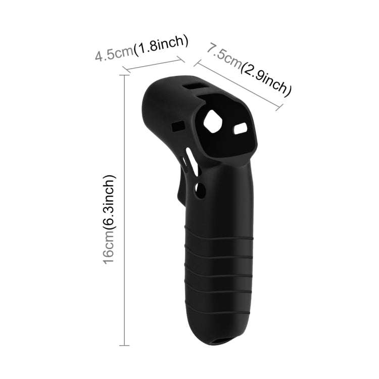 For DJI RC Motion 2 / DJI Avata / FPV Rocker PULUZ Silicone Protective Case with Neck Strap(Black)