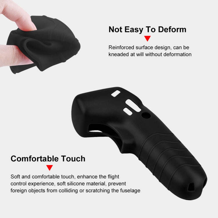 For DJI RC Motion 2 / DJI Avata / FPV Rocker PULUZ Silicone Protective Case with Neck Strap(Black)
