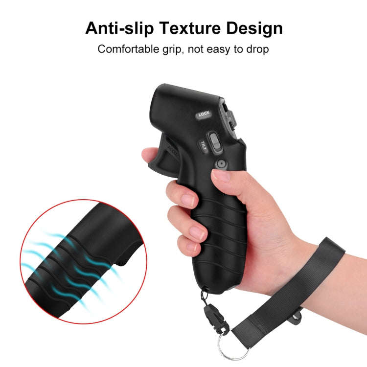 For DJI RC Motion 2 / DJI Avata / FPV Rocker PULUZ Silicone Protective Case with Neck Strap(Black)