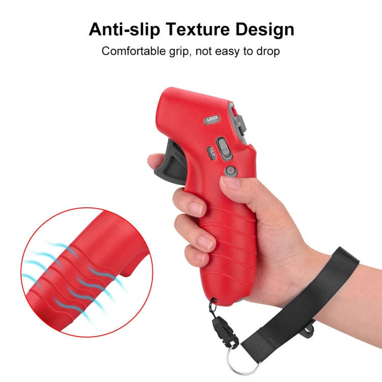 For DJI RC Motion 2 / DJI Avata / FPV Rocker PULUZ Silicone Protective Case with Neck Strap(Red)