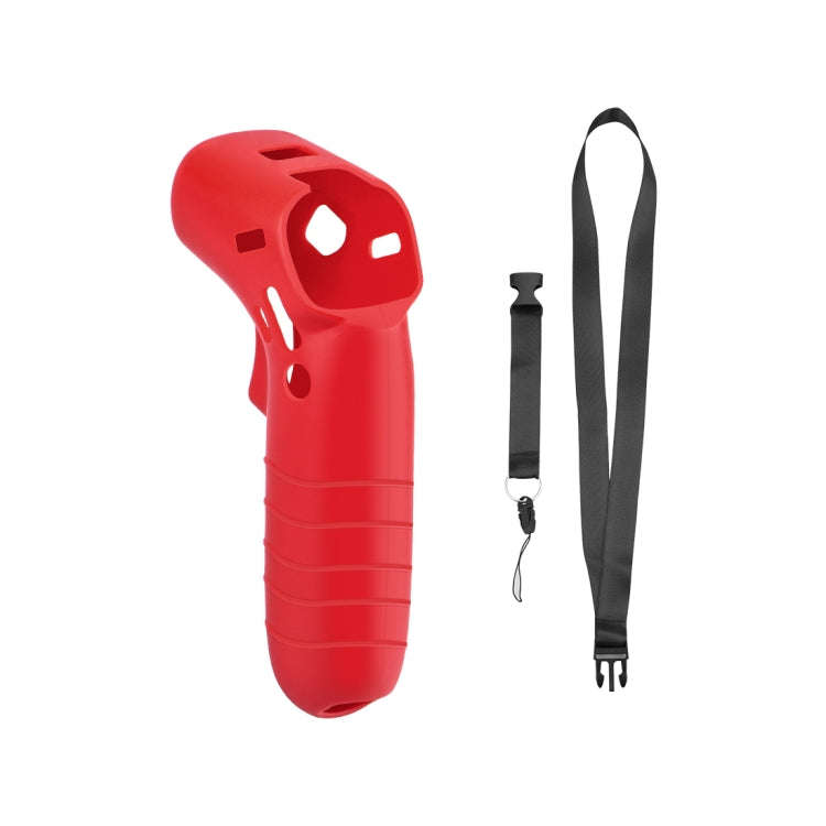 For DJI RC Motion 2 / DJI Avata / FPV Rocker PULUZ Silicone Protective Case with Neck Strap(Red)