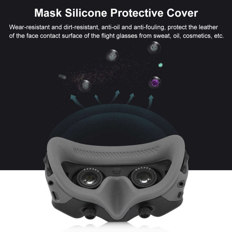For DJI Avata Goggles 2 PULUZ Flying Eye Mask Silicone Protective Case (Grey)
