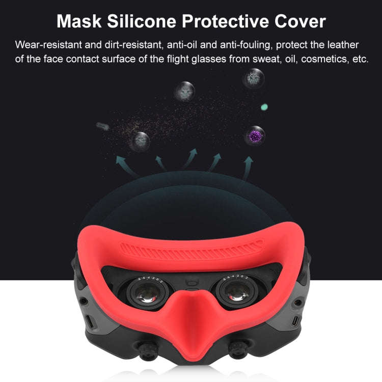 For DJI Avata Goggles 2 PULUZ Flying Eye Mask Silicone Protective Case(Red)