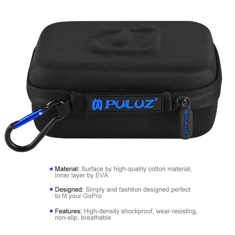 PULUZ Waterproof Carrying and Travel Case for GoPro, DJI Osmo Action and other Sport Cameras Acce...