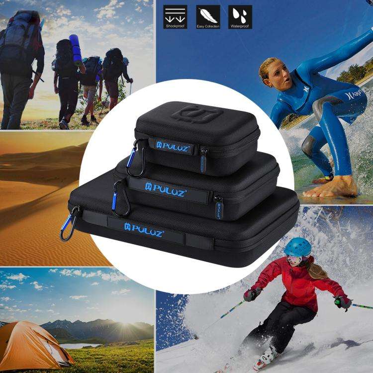 PULUZ Waterproof Carrying and Travel Case for GoPro, DJI Osmo Action and other Sport Cameras Acce...