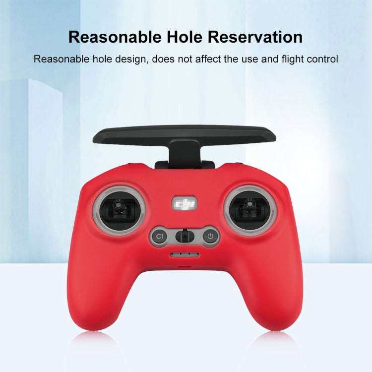 For DJI FPV Combo Remote Control PULUZ Silicone Protective Case(Red)