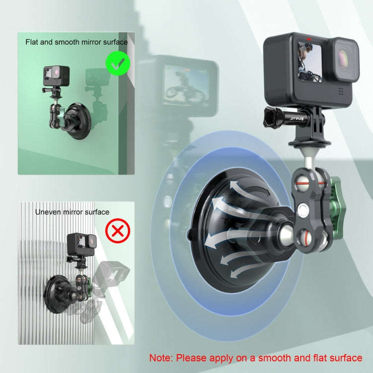 PULUZ Magic Arm Strong Suction Cup Aluminum Alloy Mount(Black)