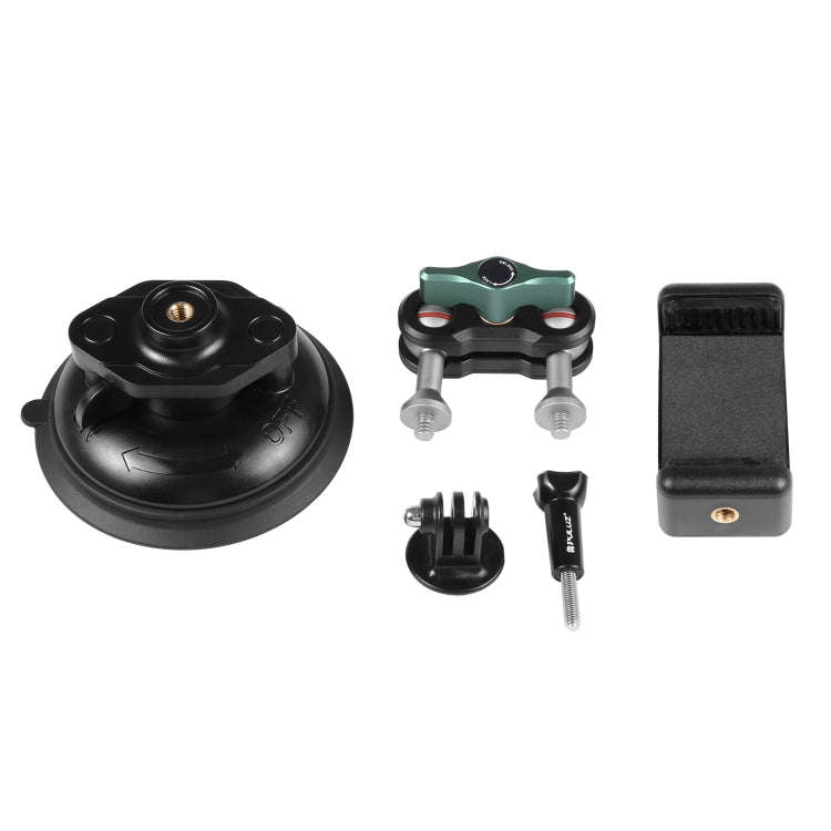 PULUZ Magic Arm Strong Suction Cup Aluminum Alloy Mount(Black)