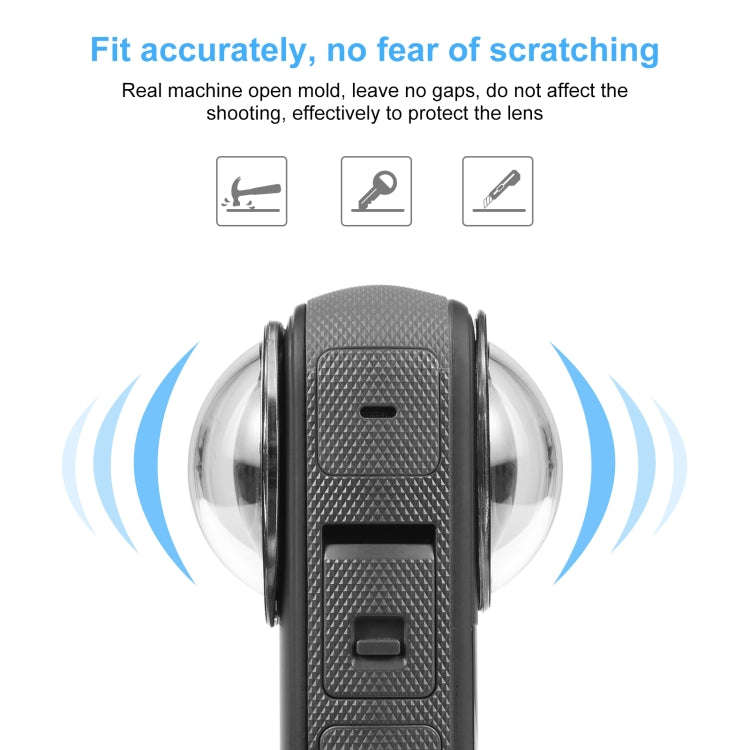 For Insta360 X3 PULUZ Lens Guard Optical Glass Protective Cover (Black)