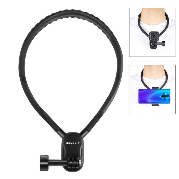 PULUZ Lazy Neck Bracket POV View Mount for GoPro Action Cameras (Black)