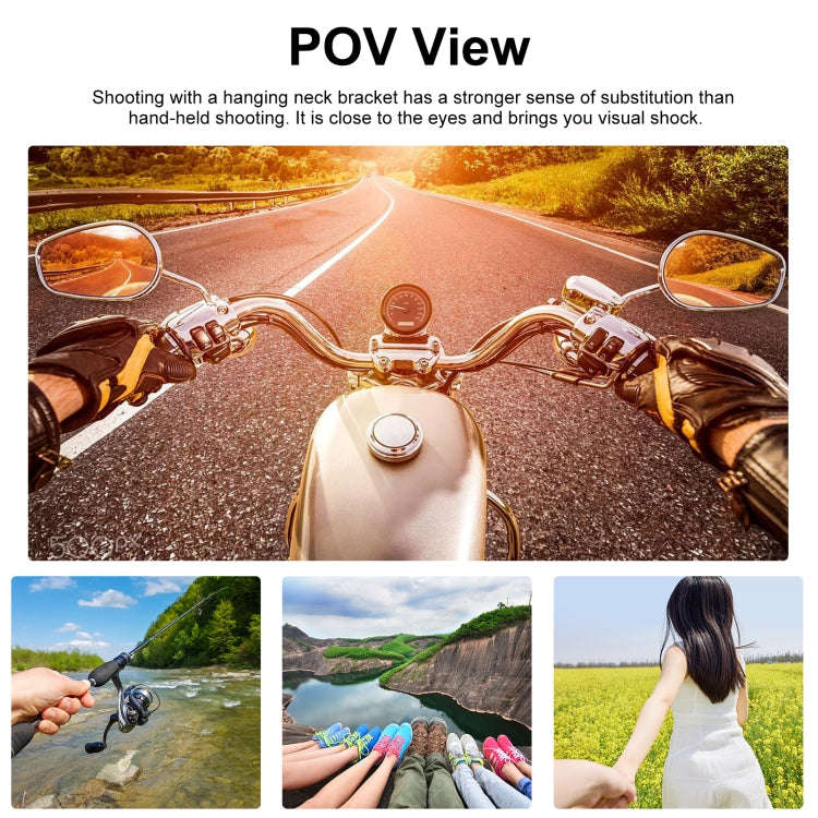 PULUZ Lazy Neck Bracket POV View Mount for GoPro Action Cameras (Black)