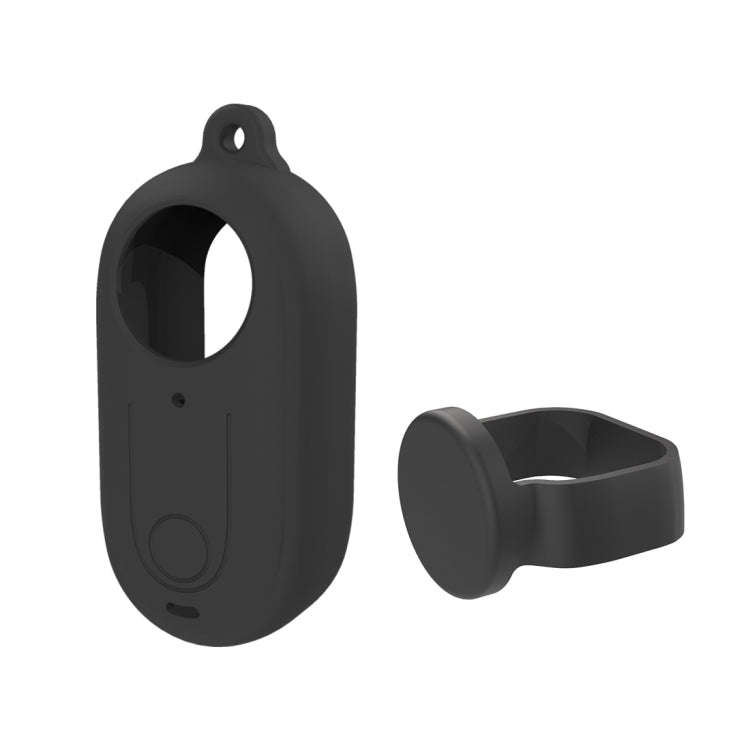 For Insta360 GO 3 PULUZ Camera Silicone Case with Lens  Cover (Black)