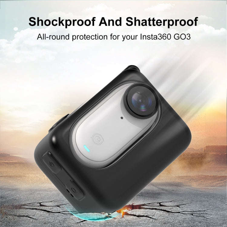 For Insta360 GO 3 / GO 3S PULUZ Camera Charging Case Silicone Case (Black)