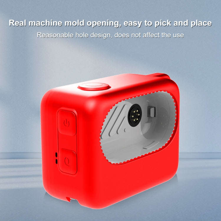 For Insta360 GO 3 / GO 3S PULUZ Camera Charging Case Silicone Case (Red)