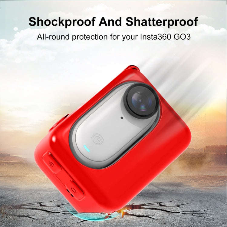 For Insta360 GO 3 / GO 3S PULUZ Camera Charging Case Silicone Case (Red)