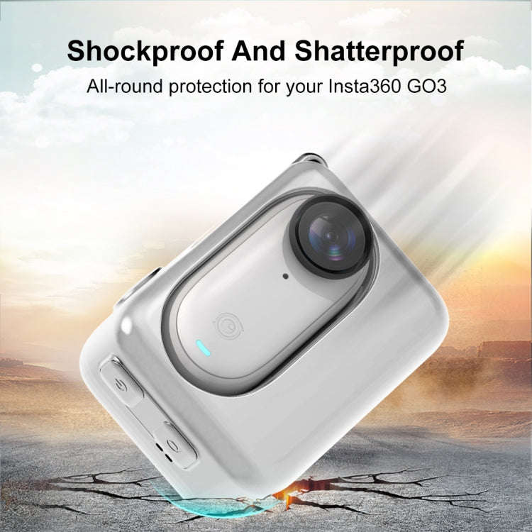For Insta360 GO 3 / GO 3S PULUZ Camera Charging Case Silicone Case (White)