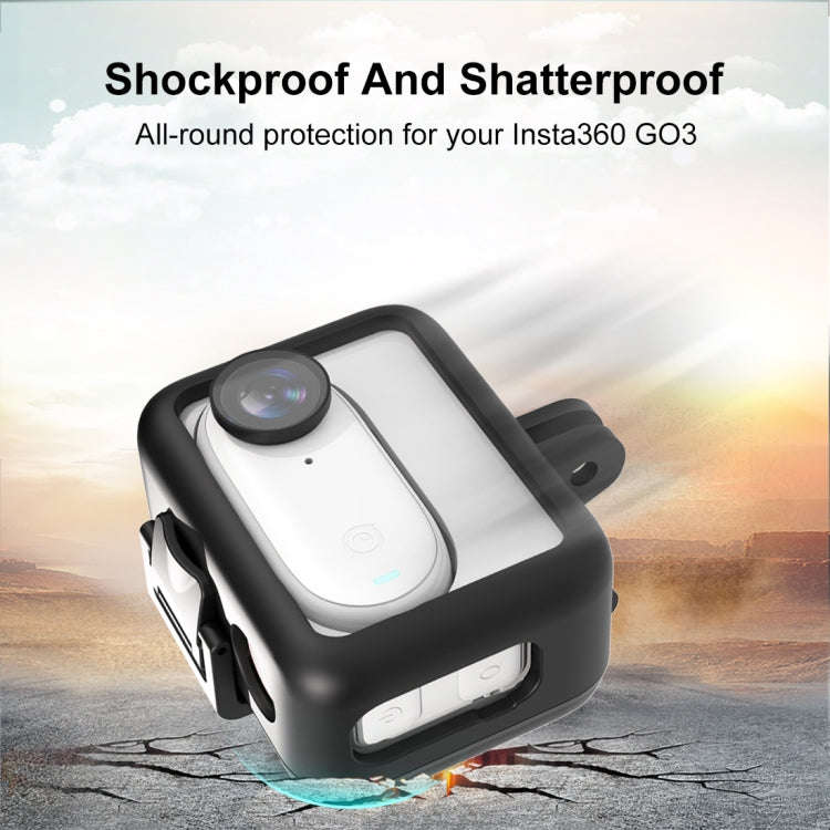For Insta360 GO 3 / GO 3S PULUZ Camera Battery Case Plastic Protective Frame (Black)