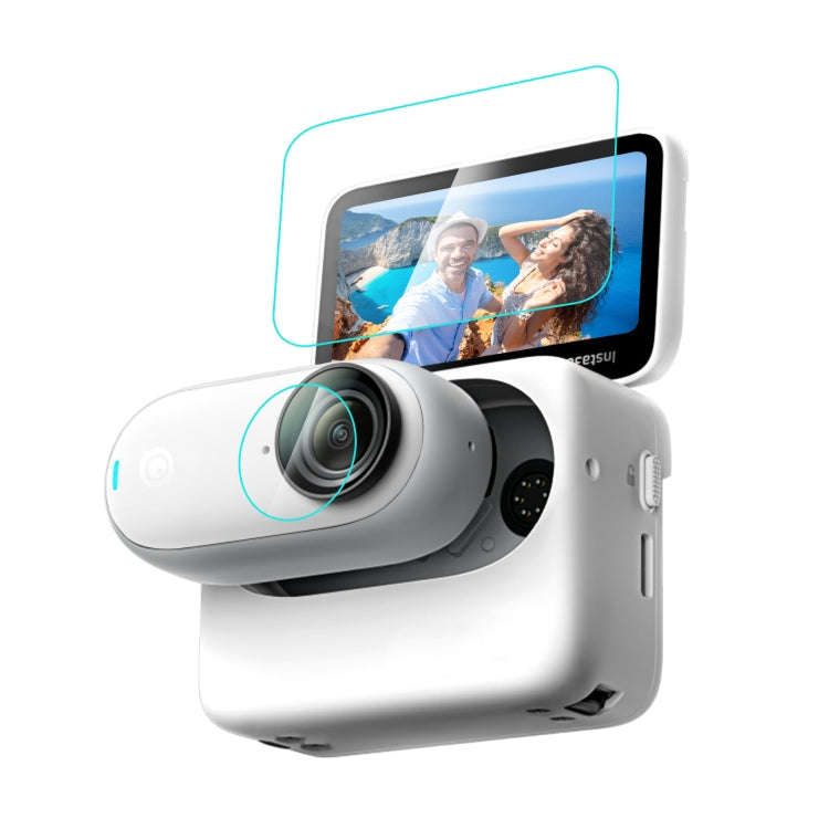 For Insta360 GO 3 / GO 3S PULUZ 2 in 1 Screen and Lens Tempered Glass Film (Transparent)