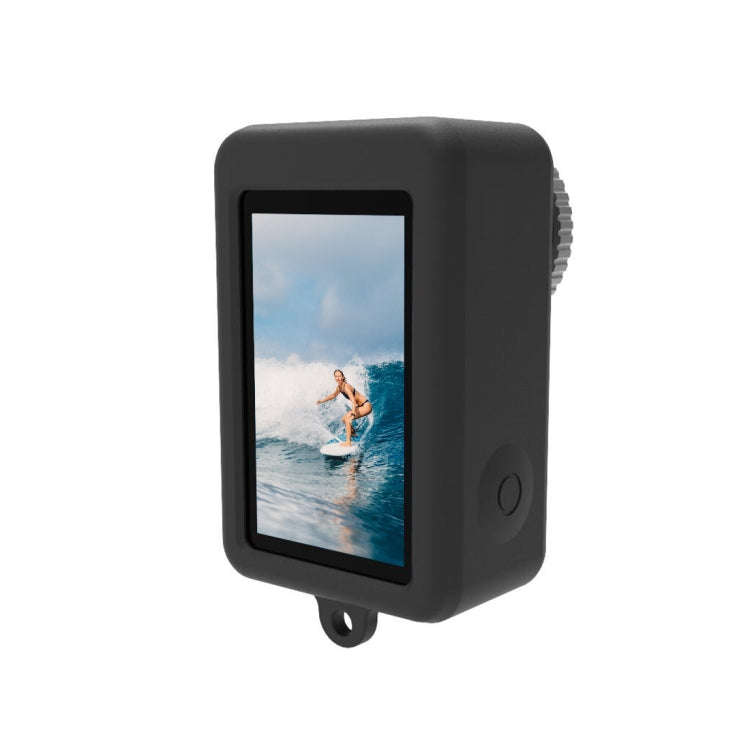 For DJI Osmo Action 5 Pro / 4 / 3 PULUZ Silicone Protective Case with Lens Cap (Black)