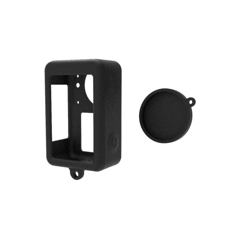 For DJI Osmo Action 5 Pro / 4 / 3 PULUZ Silicone Protective Case with Lens Cap (Black)