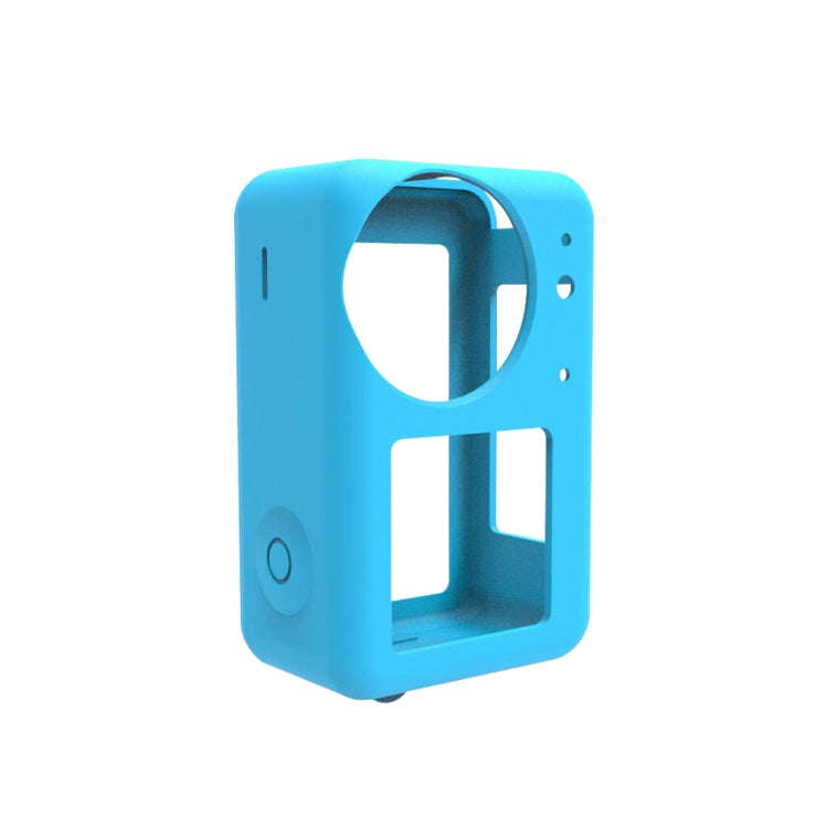 For DJI Osmo Action 5 Pro / 4 / 3  PULUZ Silicone Protective Case with Lens Cap (Blue)