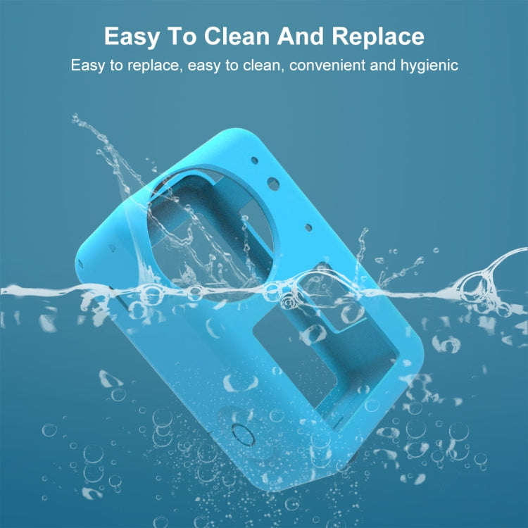 For DJI Osmo Action 5 Pro / 4 / 3  PULUZ Silicone Protective Case with Lens Cap (Blue)