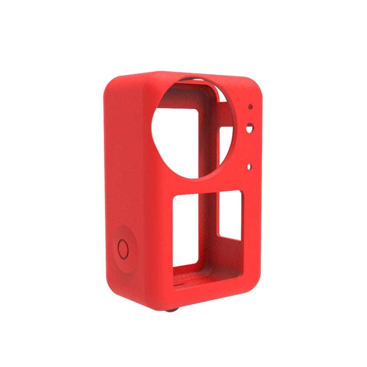 For DJI Osmo Action 5 Pro / 4 / 3  PULUZ Silicone Protective Case with Lens Cap (Red)