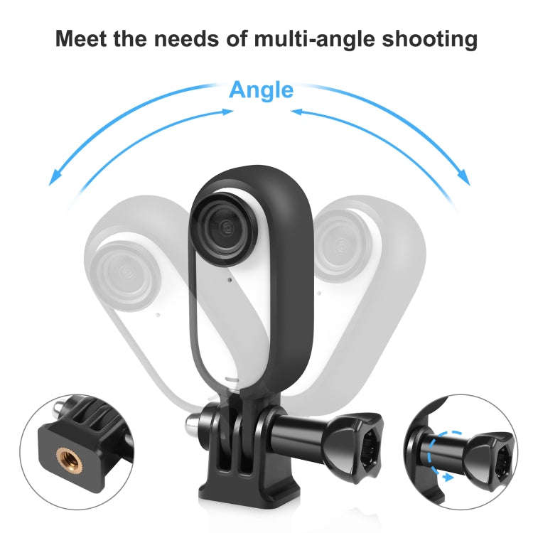 For Insta360 GO 3 / GO 3S PULUZ Body Plastic Protective Frame Cage with Screw & Adapter (Black)