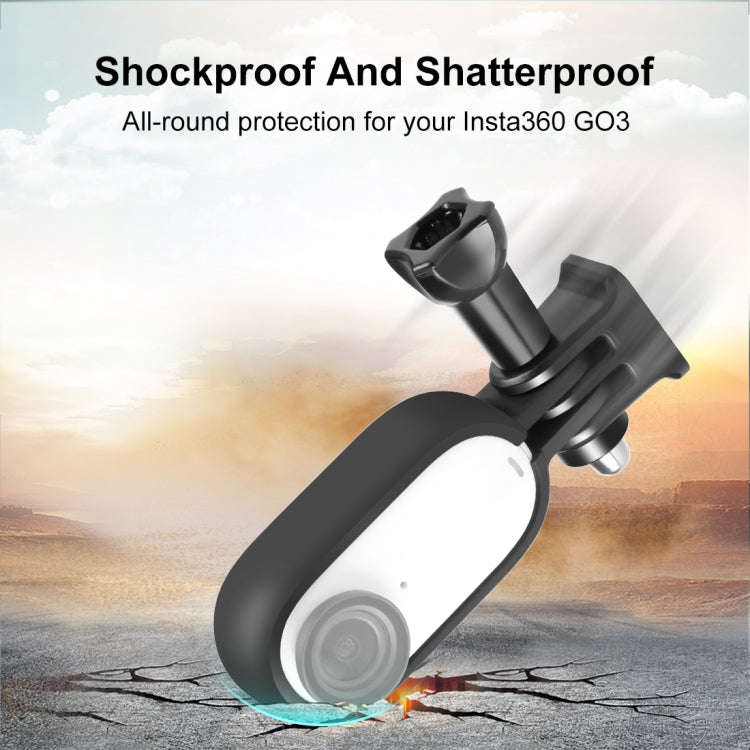 For Insta360 GO 3 / GO 3S PULUZ Body Plastic Protective Frame Cage with Screw & Adapter (Black)