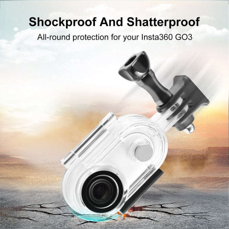 For Insta360 GO 3 / GO 3S PULUZ 40m Underwater Waterproof Housing Case with Base Adapter & Screw ...