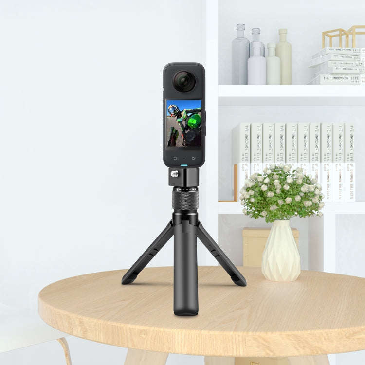 For Insta360 X3 / X4 PULUZ Rotary Handle Desktop Tripod Stand (Black)