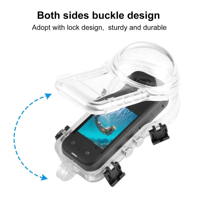For Insta360 X3 PULUZ Invisible Dive Case 50m Waterproof Sealed Case (Transparent)