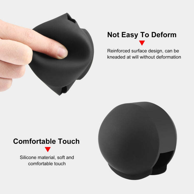 For Insta360 X3 / X4 PULUZ Invisible Dive Case Lens Guard Silicone Protective Cover (Black)