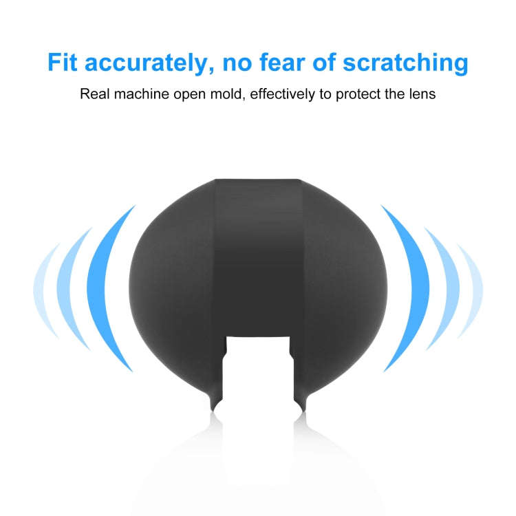 For Insta360 X3 / X4 PULUZ Invisible Dive Case Lens Guard Silicone Protective Cover (Black)
